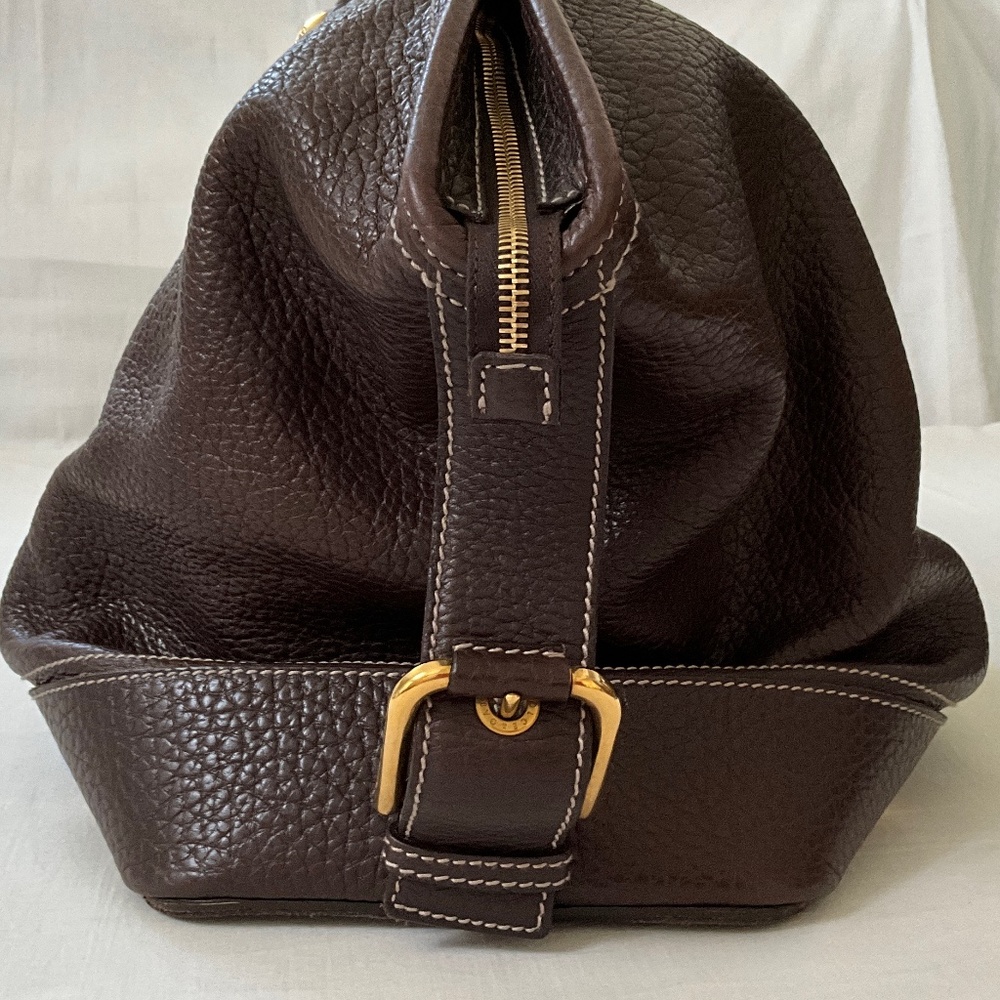 DOLCE & GABBANA Leather Weekender Duffle Satchel Brown - Picture 6 of 16